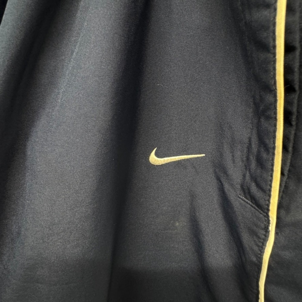 Nike Mens XXL Navy Blue Track Pants Mesh Lined White Stripe Windbreaker Joggers - Picture 9 of 9